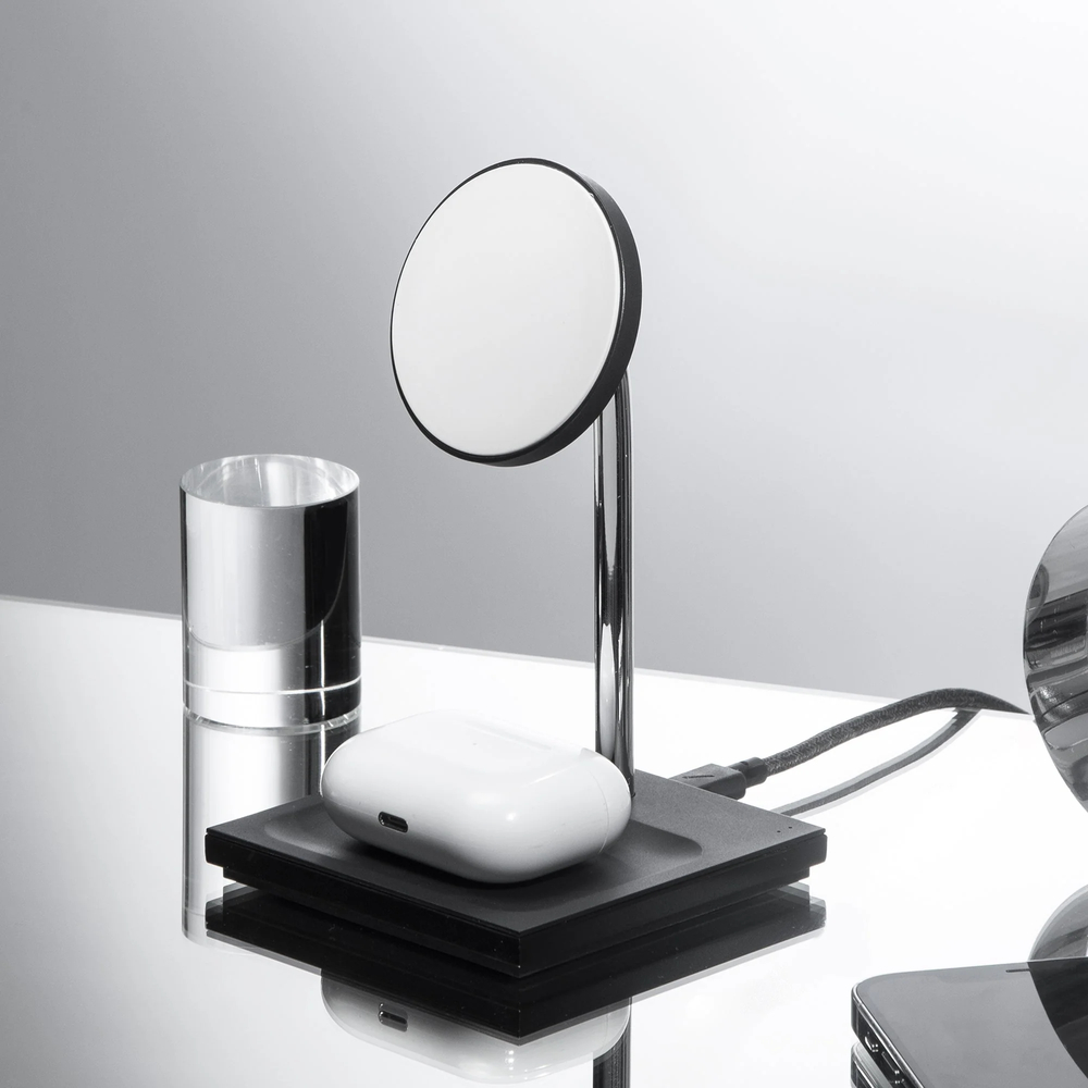 SNAP MAGNETIC 2-IN-1 Беспроводное зарядное устройство, 2 в 1, цвет: черный